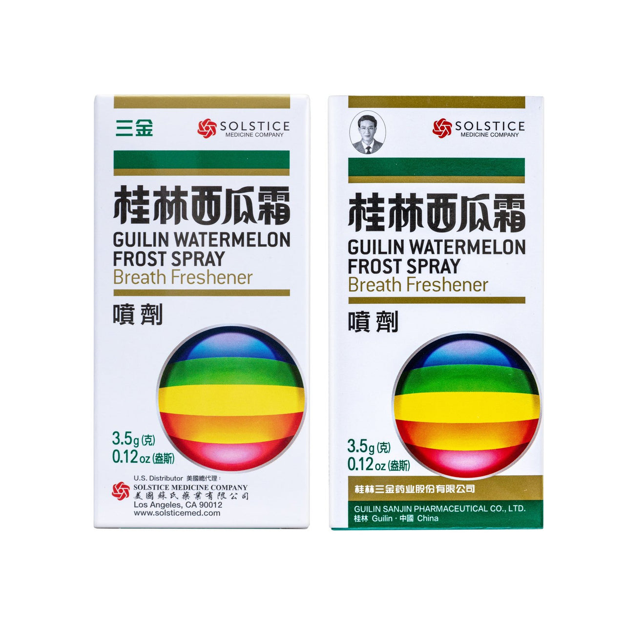Guilin Watermelon Frost Spray, Breath Freshener 3g by Solstice (2 Boxes) bottle