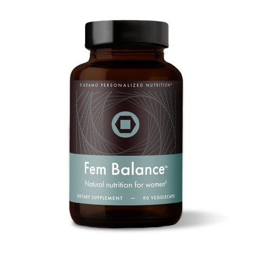 D'Adamo Personalized Nutrition Fembalance, 90 Count Supplement Facts