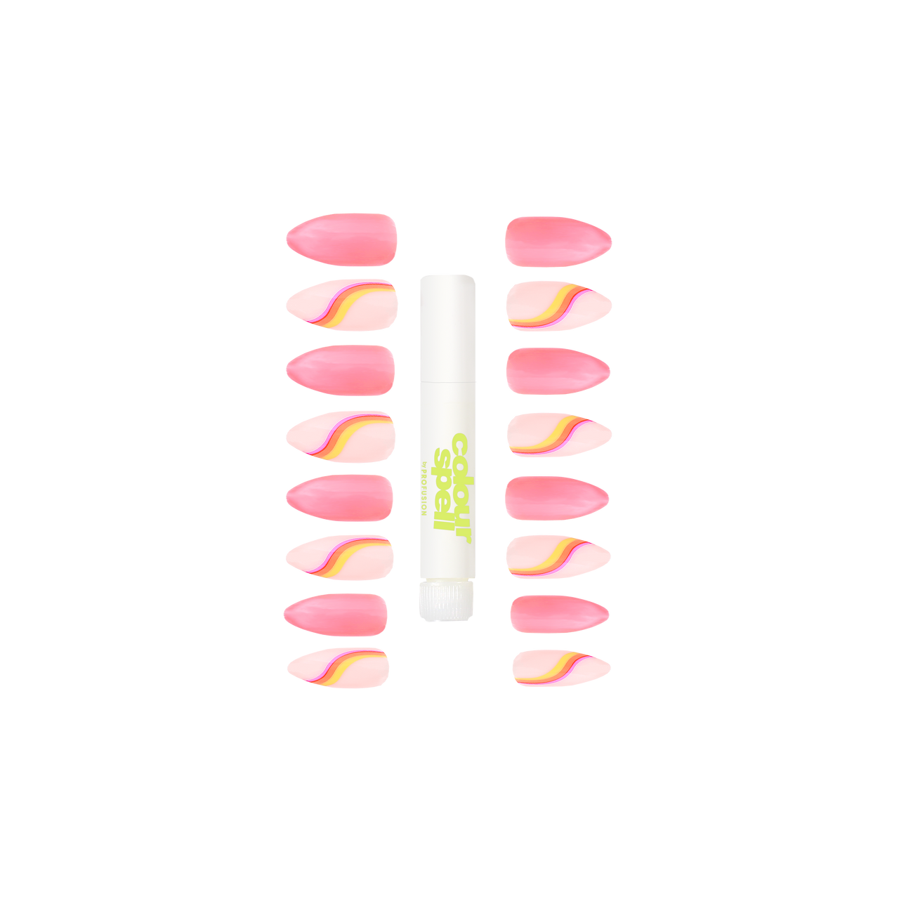 Press On Nails & Glue - Hot Pink