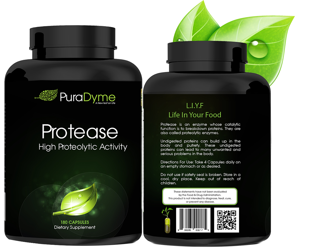 PuraDyme -Protease |180 Capsules bottle