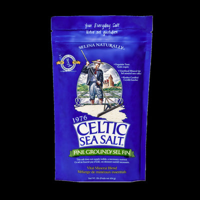 Celtic Sea Salt  Fine Ground, 16 Ounce Resealable Bag