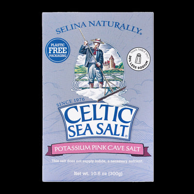 Celtic Sea Salt Pink Potassium Cave Salt 10.6 Oz (300 G)  Extra Fine Grain, Natural, Light In Sodium  For Shaker Jar, Salty, 10.6 Oz (Pack of 1)
