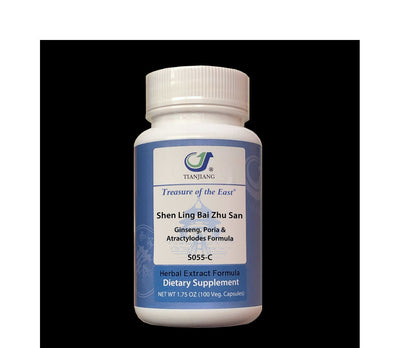 Treasure of The East, Ginseng Poria & Atractylodes Formula - Shen Ling Bai Zhu San (5:1 Concentrated Herbal Extract, 100 Capsules)