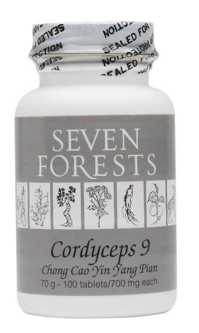 Cordyceps 9 by Seven Forests, 100 Tablets