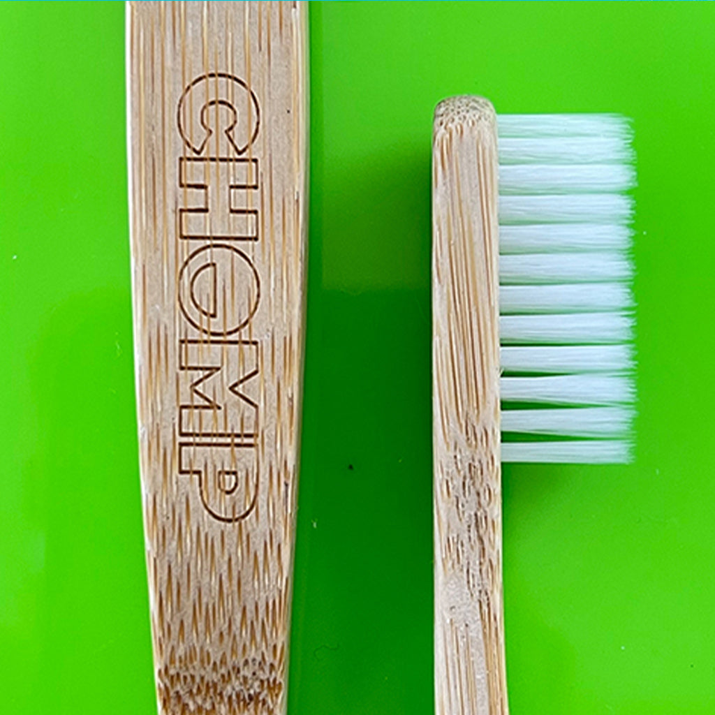 CHOMP Bamboo Flossing Toothbrush 2-Pack