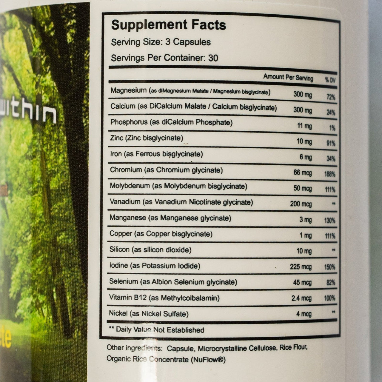 The Doctor Within - Total Complete Minerals - 90 Vegetarian Capsules Supplement Facts