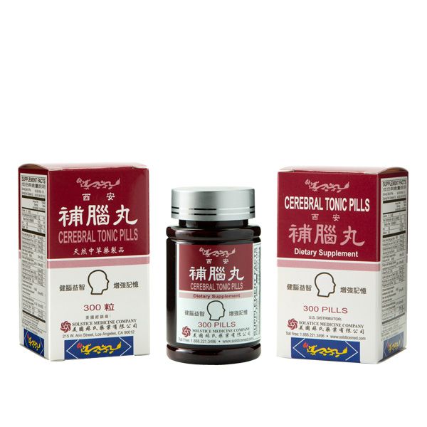 Cerebral Tonic Pills Bu Nao Wan (300 Pills) (1 Bottle) (Solstice) bottle