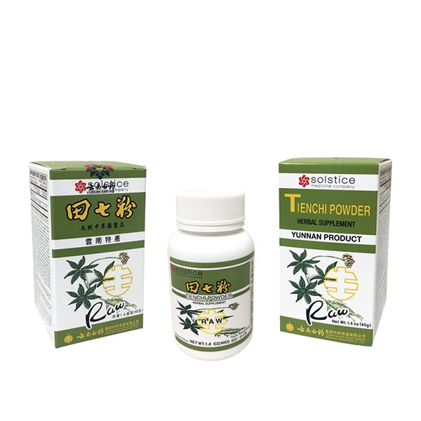 Solstice - Raw Tienchi Powder Herbal Supplement- 1.4 Oz bottle