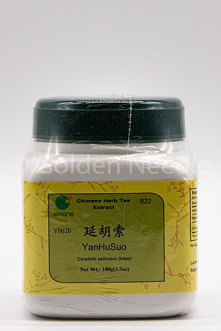 Yan Hu SUO - Corydalis Yanhusuo Tuber, 100 Grams,(E-Fong)