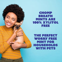 Chomp Zero-X Xylitol-free Breath Peppermint Mints Refill with Container