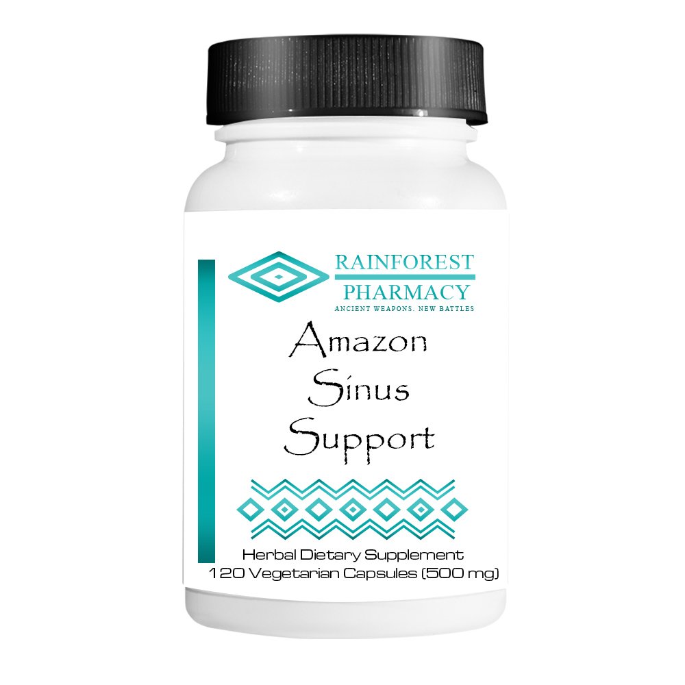 Amazon Sinus Support - 120 Vegetarian Capsules, 500 mg | Natural Sinus Support with Rainforest Botanicals