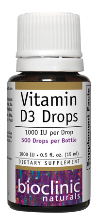 Bioclinic Naturals, Vitamin D3 Drops 1000 IU 0.5 fl oz