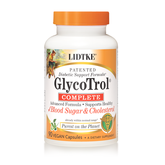 Lidtke GlycoTrol Complete 90 Vegan Capsules - Blood Sugar & Cholesterol Support