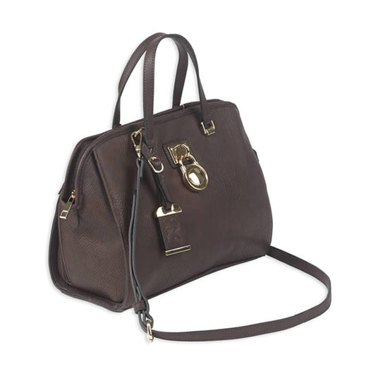 Bulldog Cases BDP-028 Satchel Style Purse with Holster Chocolate Brown (16" X 9.5" X 5.5"), Medium