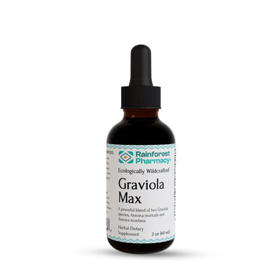 Rainforest Pharmacy Graviola Max Liquid Extract 2oz | Soursop Leaves and Stem & Mountain Graviola for Wellness and Supports Cellular Health Supplements