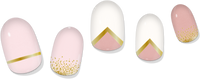 COLOR CHANGE Pink & Gold Delicate Geometric Gel Nail Wrap