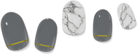 Grey & Gold Marble Gel Nail Wrap