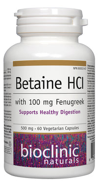 Bioclinic Naturals - Betaine HCL with Fenugreek 60 Veggie Capsules by Bioclinic Naturals