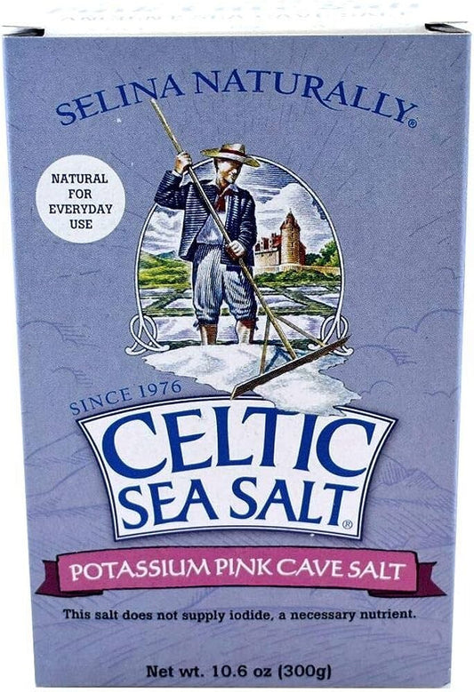 Celtic Sea Salt Pink Potassium Cave Salt 10.6 Oz Light In Sodium