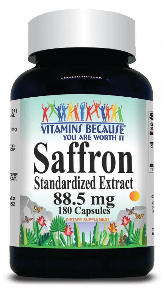 Vitamins Because - Saffron Extract 88.5mg - 180 Capsules EXP 3/2025