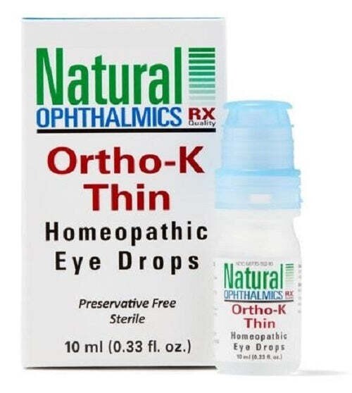 Natural Ophthalmics - Ortho-K Thin - Eye Drops - Bottle of 10 ml - EXP 10/31/24