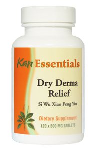 Kan Herbs Essentials Dry Derma Relief 120 tabs bottle