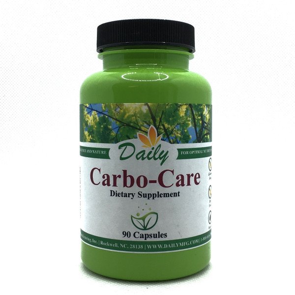 Daily Maunfacturing Carbo-Care (Magnesium, Chromium, Mulberry Leaf Extract, Ceylon Cinnamon, Banaba Extract, Berberine, Vanadium) 90 Vegetarian Capsules bottle