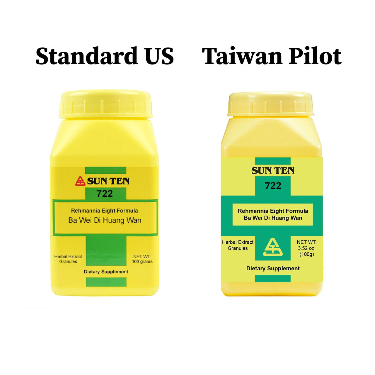 Sun Ten Ba Wei Di Huang Wan Rehmannia Eight Formula 722 Granules bottle
