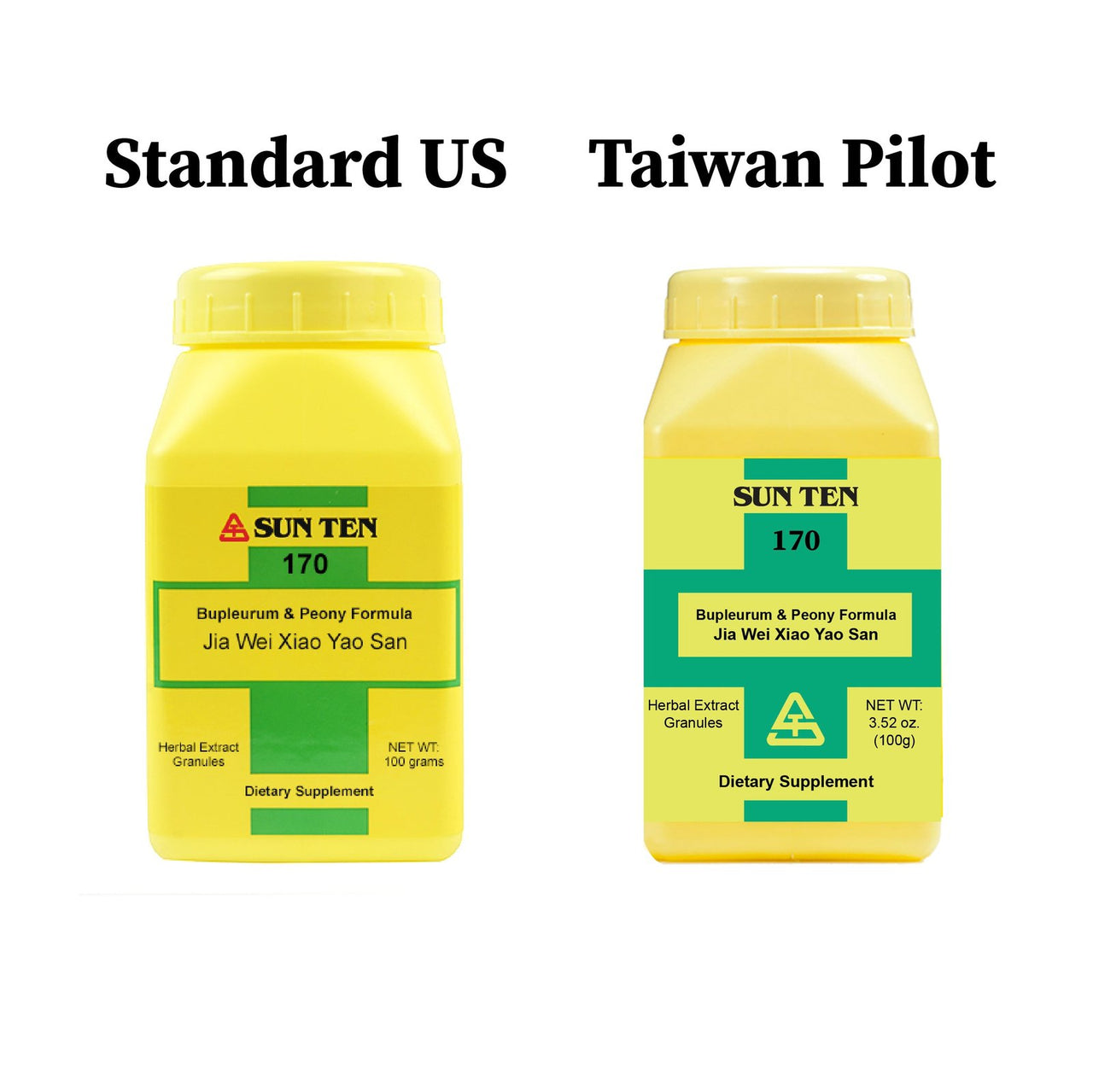 Sun Ten Jia Wei Xiao Yao San Bupleurum & Peony Formula 170 Granules bottle