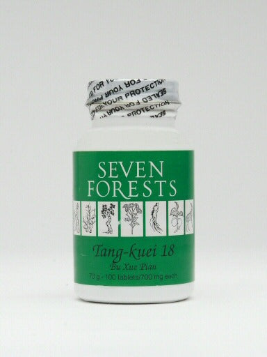 Tang-kuei 18 By Seven Forests, 100 Tablets, 700 Mg. bottle