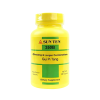 Sun Ten - Ginseng & Longan Combination/GUI Pi Tang 350B, 100 Capsules